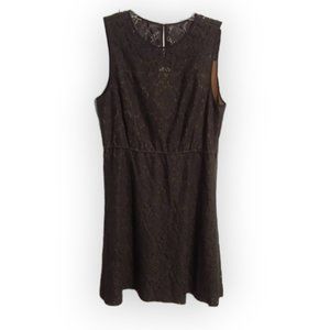 Fossil A-line Sleeveless Lace Dress with Illusion Neckline Size M